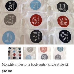 Baby milestone onesies